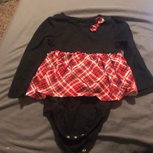 Black and red onesie
